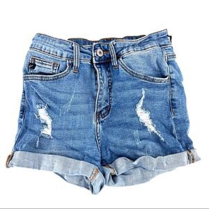 Kancan distressed jean shorts size 3‎ juniors size 25 waist